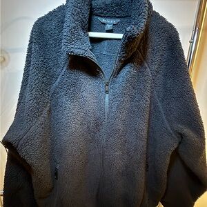 Athleta Black Teddy Bear Jacket, 1X